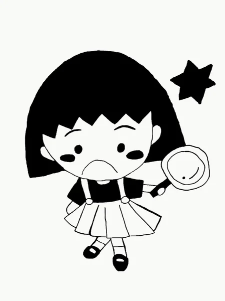 Siyah ve beyaz çizgi film dünya