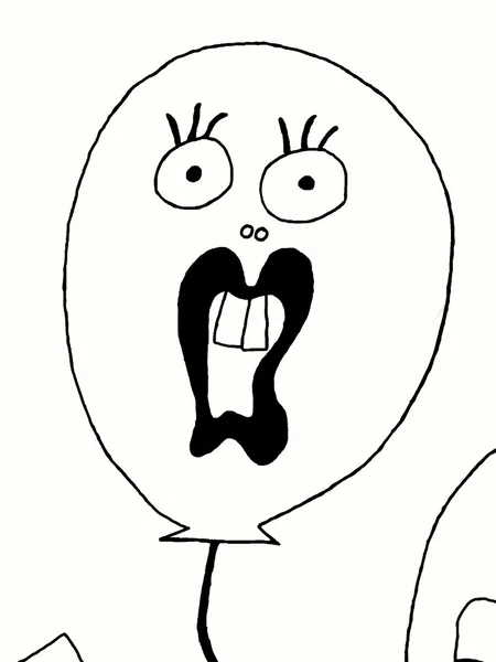 Siyah ve beyaz çizgi film dünya