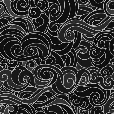 bukleler Dikişsiz desen vektör desen sallayarak.