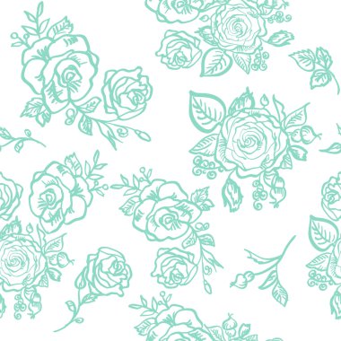 Seamless modeli mavi güller