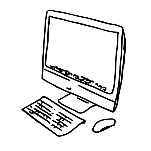 Personal computer elegante moderno — Vettoriale Stock