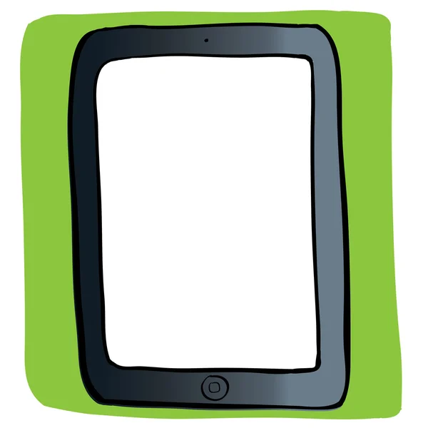 Tablet mit weißem Bildschirm — Stockvektor