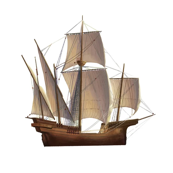 Altes Segelschiff — Stockvektor