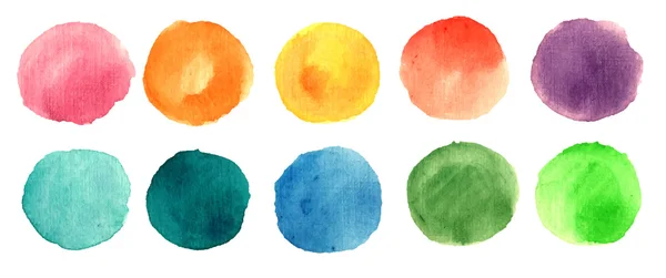 Aquarelle cercles de peinture — Image vectorielle