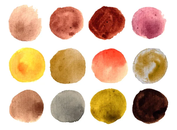 Aquarelle cercles de peinture — Image vectorielle