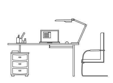 Çalışma bilgisayar masası