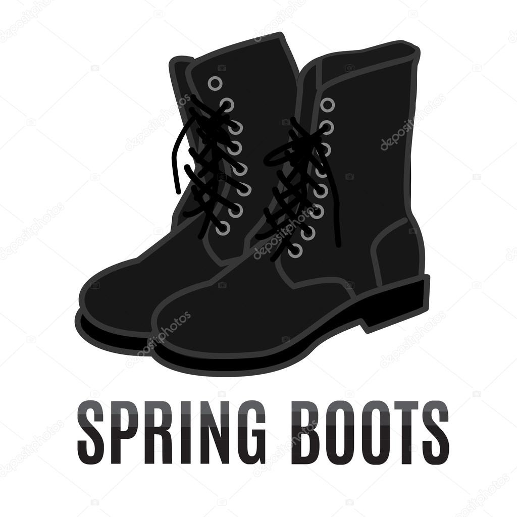 black army style boots