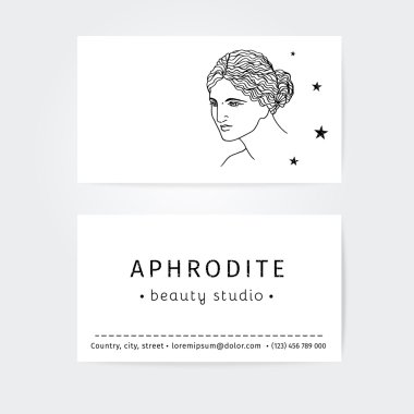 vektör tasarımı güzellik salonları, Kuaförler o için iş kartları