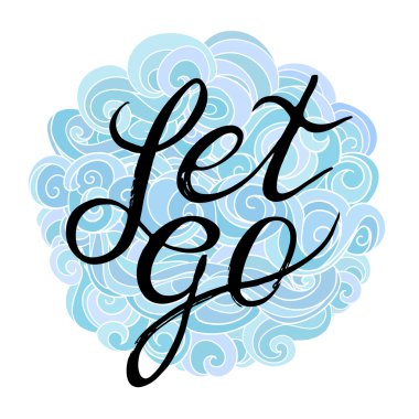 İlham verici ve teşvik teklif - genel gider bukleler bulutlar güzel bir arka plan üzerinde bırak. Vektör çizim