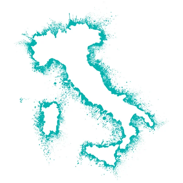 Itália e Sicília mapa — Vetor de Stock