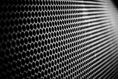 Siyah ve beyaz dairelerin siyah ve beyaz soyut arkaplanı