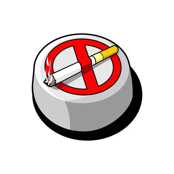 Geen Rookvector Ontwerp Met Sigarettenbeeld Verbodsbord — Stockvector