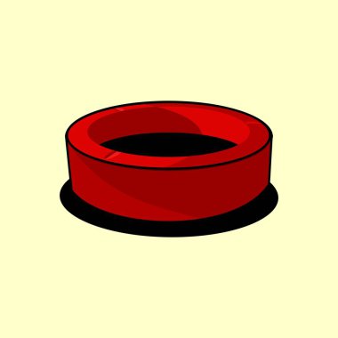 Sarı arkaplanda kül tablası vektör tasarımı