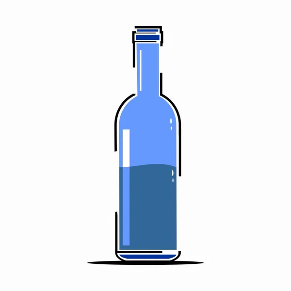 Vector Botella Bebida Sobre Fondo Blanco — Vector de stock