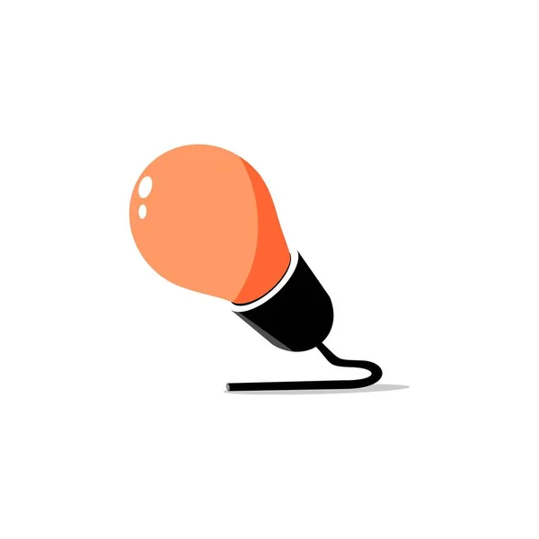 Oranžová Lampa Vektor Bílém Pozadí — Stockový vektor