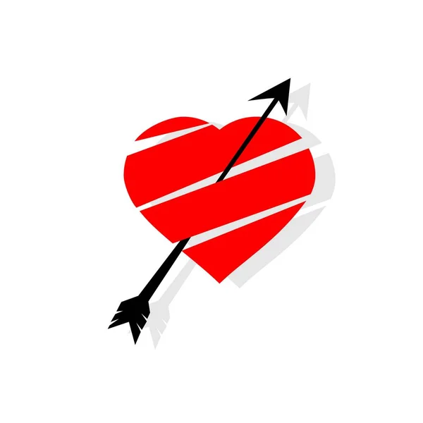 Διανυσματική Κορδέλα Που Σχηματίζει Ένα Σύμβολο Αγάπης — Διανυσματικό Αρχείο
