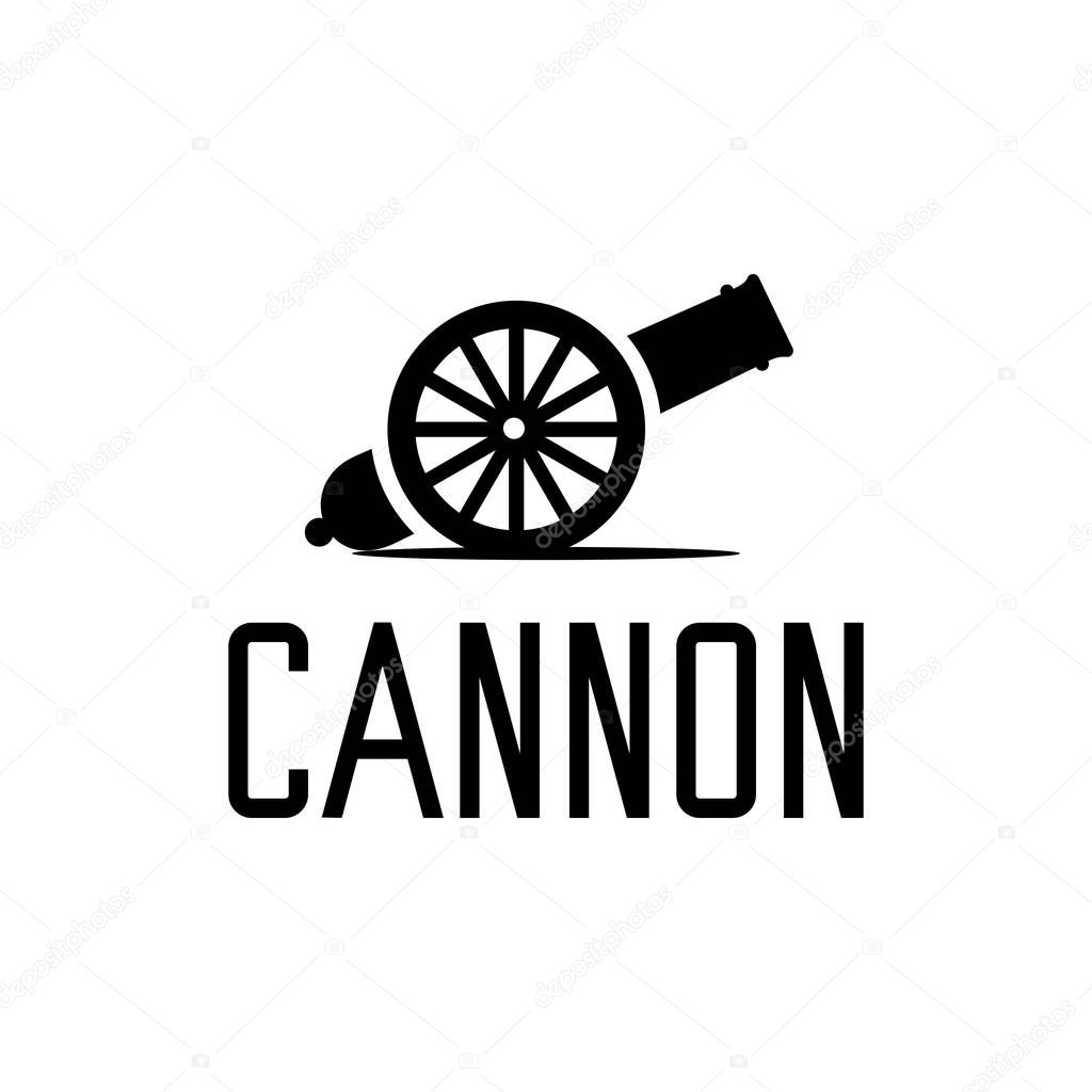 Traditional cannon icon illustration design