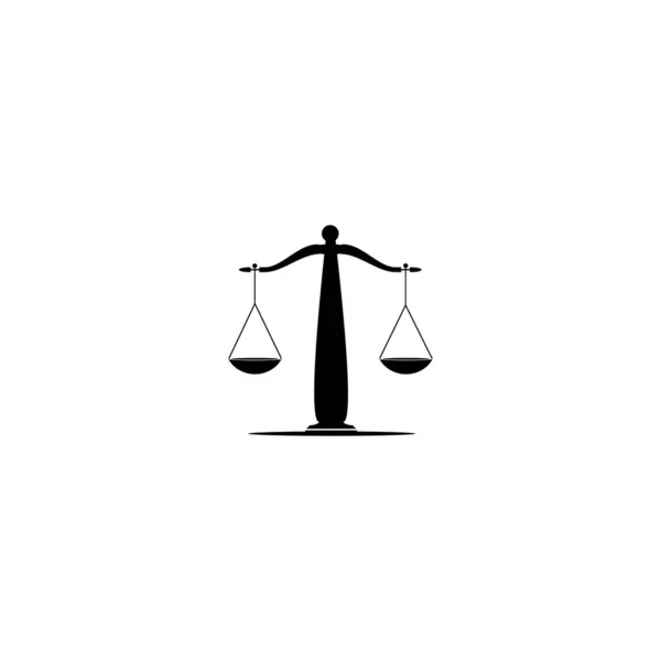 Justice Logo Vector Education Law Icon — Stock Vector