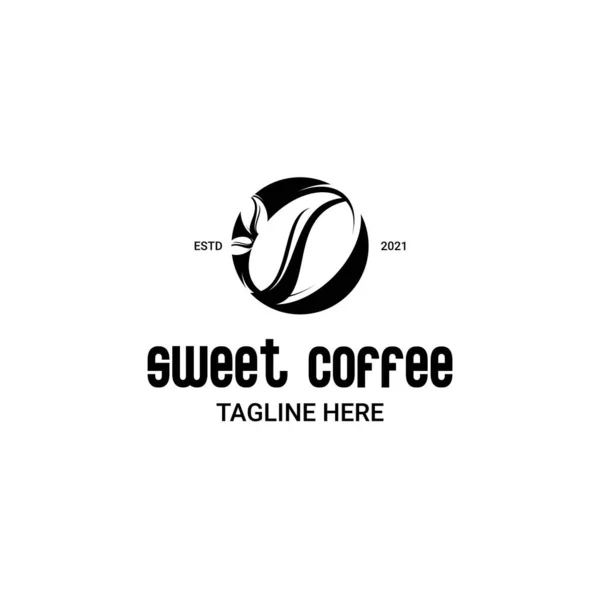咖啡豆标识向量 传统的 — 图库矢量图片