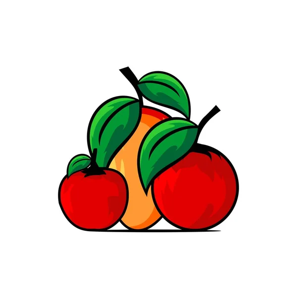 Logotipo Fruta Fresca Ilustración Vector — Archivo Imágenes Vectoriales