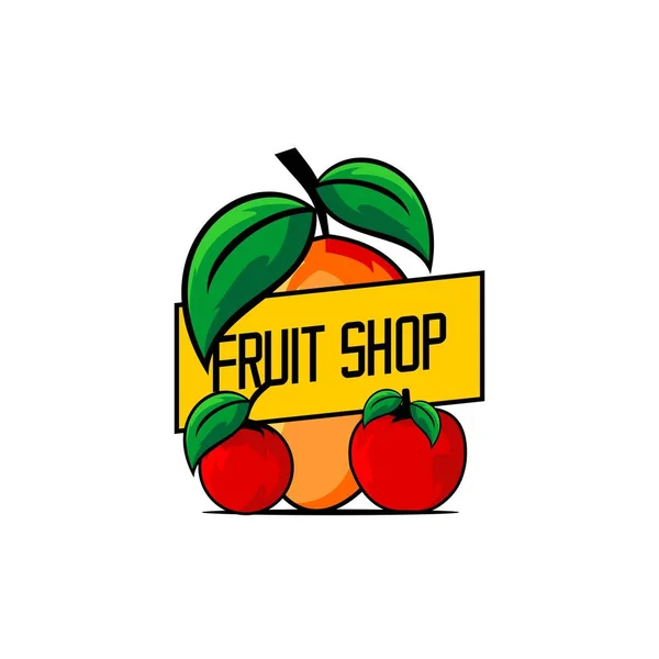 Logotipo Fruta Fresca Ilustración Vector — Vector de stock
