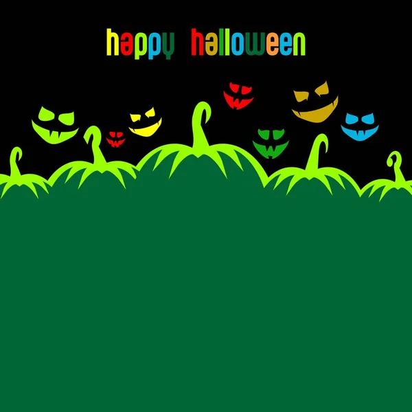 Halloween Partido Fondo Ilustración Vector Monstruo Calabaza — Archivo Imágenes Vectoriales