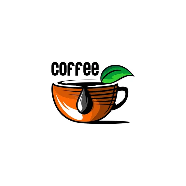 Kahve Vektörü Illüstrasyonu Simge Logo — Stok Vektör