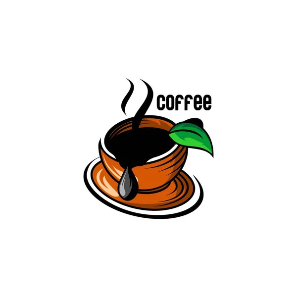 Ilustración Del Vector Taza Del Logotipo Del Café Logotipo Cafetería — Vector de stock