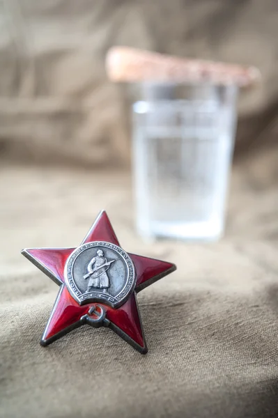 Order of the Red Star. Still life dedicated to Victory Day — Stock Photo, Image