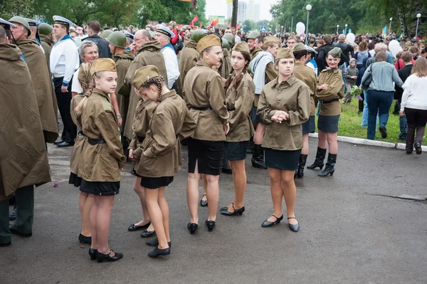 BROVARY, UKRAINE. Victory parade devoted to Victory Day on May 9. May 9, 2012