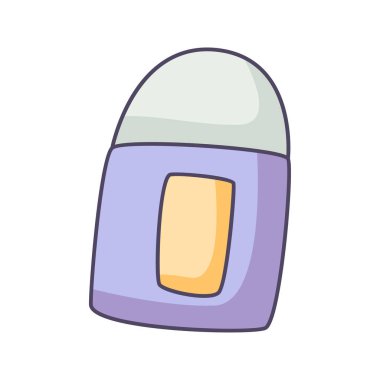 Silgi karikatür el çizimi konsept vektör kawaii illüstrasyonu.