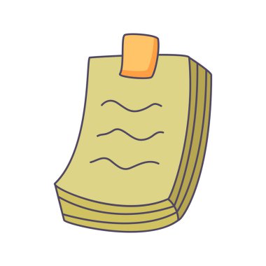 Çizgi film karalama el çizimi konsept vektör kawaii illüstrasyonuna dikkat edin.