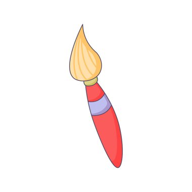 fırça karalama el çizimi konsept vektör kawaii illüstrasyonu.