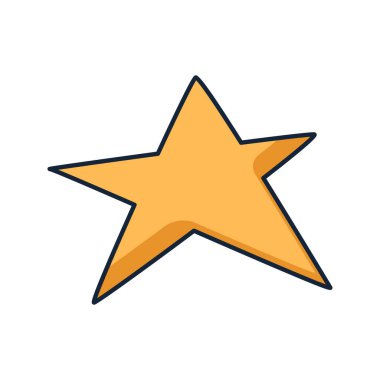 Yıldız çizgi filmi karalama el çizimi konsept tasarım vektörü sanat kawaii illüstrasyonu