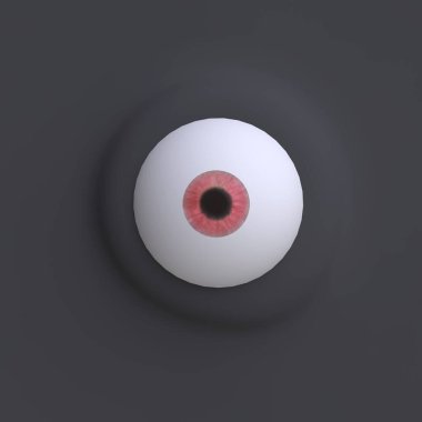 Çizgi film gözü. Duygusal karakterlerin yüzü. 3d hazırlayıcı.