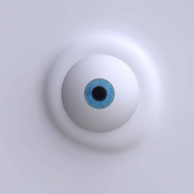 Çizgi film gözü. Duygusal karakterlerin yüzü. 3d hazırlayıcı.