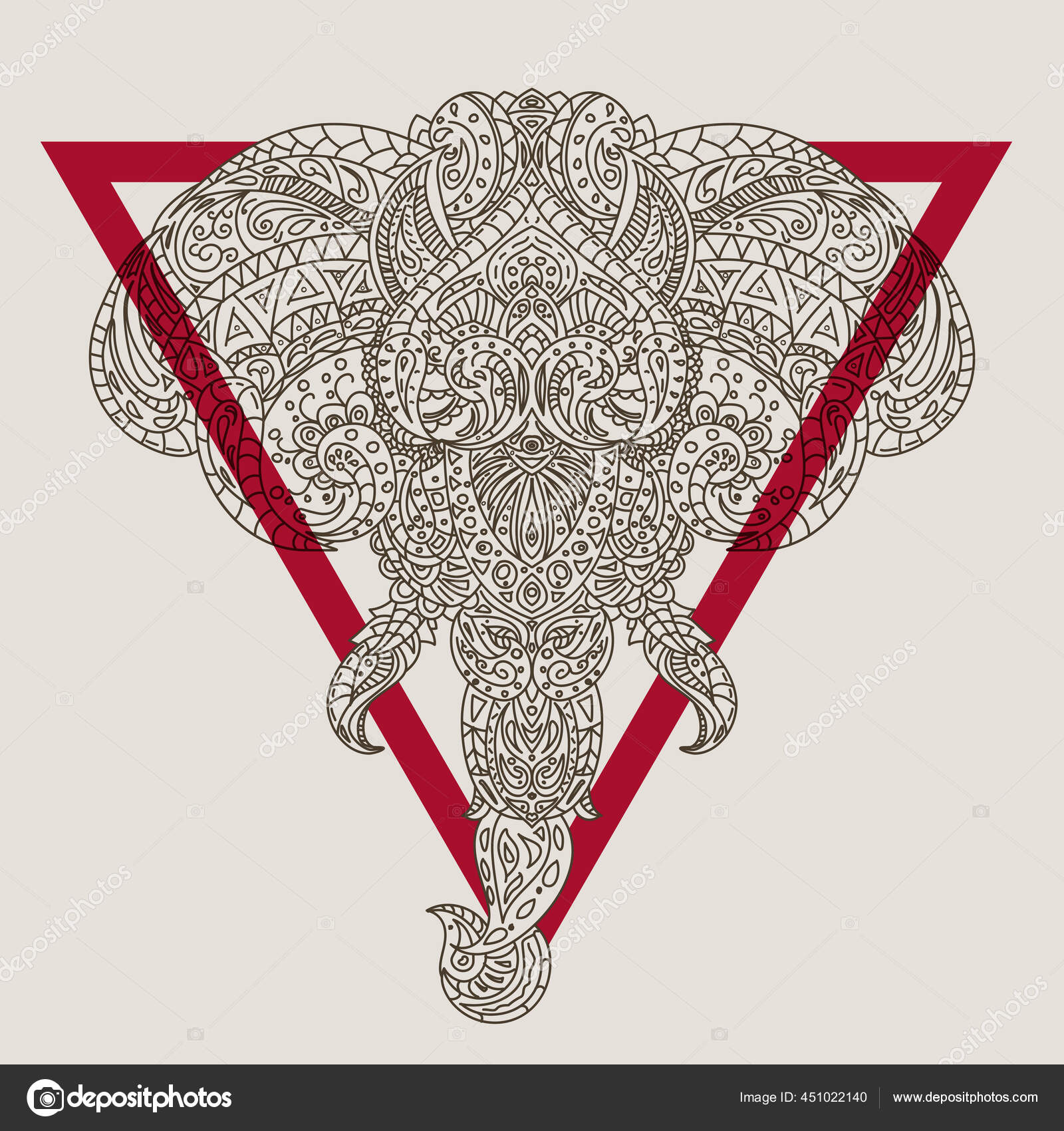 Premium Vector | Elephant with wings instead ears. perfect for ethnic tattoo  art, yoga, boho design.