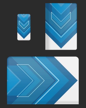 Teknoloji aygıtı için model kılıfları. Cep telefonu, tablet ve dizüstü bilgisayar için şablon ya da etiket. Markalaşma, reklam, iş ve şirket kimliği için vektör illüstrasyonu.