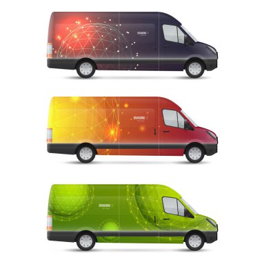 Mokup beyaz otobüs. Taşıma için dizayn şablonları. Reklam, iş ve şirket kimliği için damgalama.