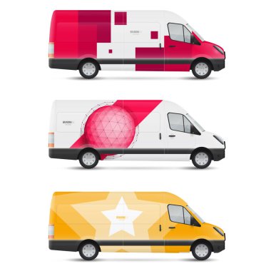 Mokup beyaz otobüs. Taşıma için dizayn şablonları. Reklam, iş ve şirket kimliği için damgalama.