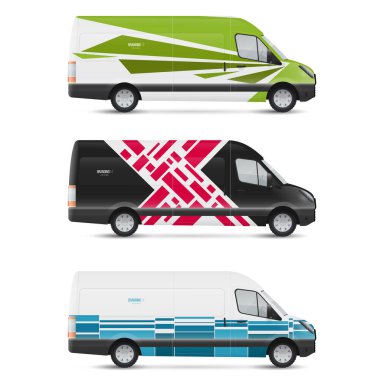 Mokup beyaz otobüs. Taşıma için dizayn şablonları. Reklam, iş ve şirket kimliği için damgalama.