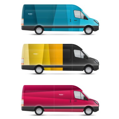 Mokup beyaz otobüs. Taşıma için dizayn şablonları. Reklam, iş ve şirket kimliği için damgalama.