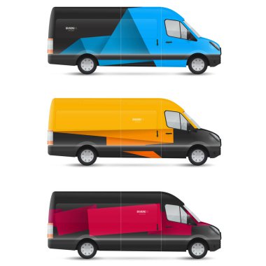 Mokup beyaz otobüs. Taşıma için dizayn şablonları. Reklam, iş ve şirket kimliği için damgalama.