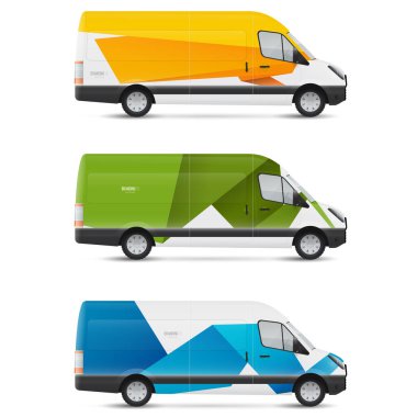 Mokup beyaz otobüs. Taşıma için dizayn şablonları. Reklam, iş ve şirket kimliği için damgalama.