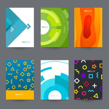 Mockup A4 markalaşma sunumu, reklamcılık için kapak. Kitap, broşür, poster, afiş, pankart, kartlar için şablon ayarlayın. Vektör illüstrasyonu.