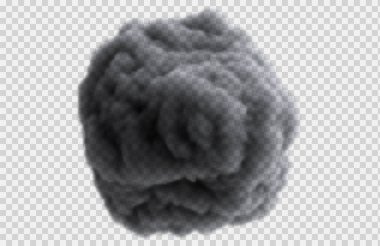 Şeffaf arkaplanda izole edilmiş gerçekçi bulutlu yağmur bulutu. Parlak tasarım elemanı. Vektör illüstrasyonu.