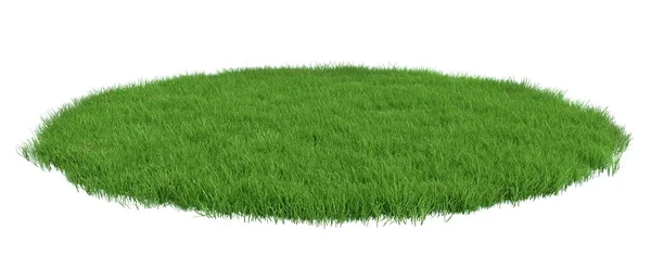 Lapisan Permukaan Bulat Ditutupi Dengan Rumput Hijau Yang Terisolasi Dengan — Stok Foto