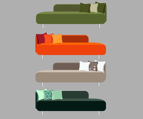 Set Sofas - Vektorbild — Stockvektor