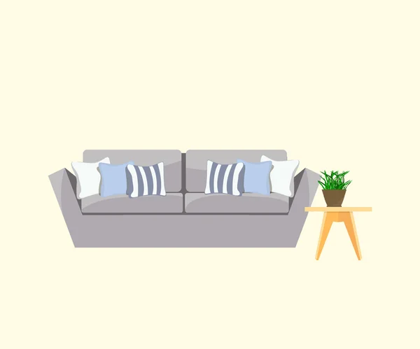 Мебель. Комплект диванов — стоковый вектор