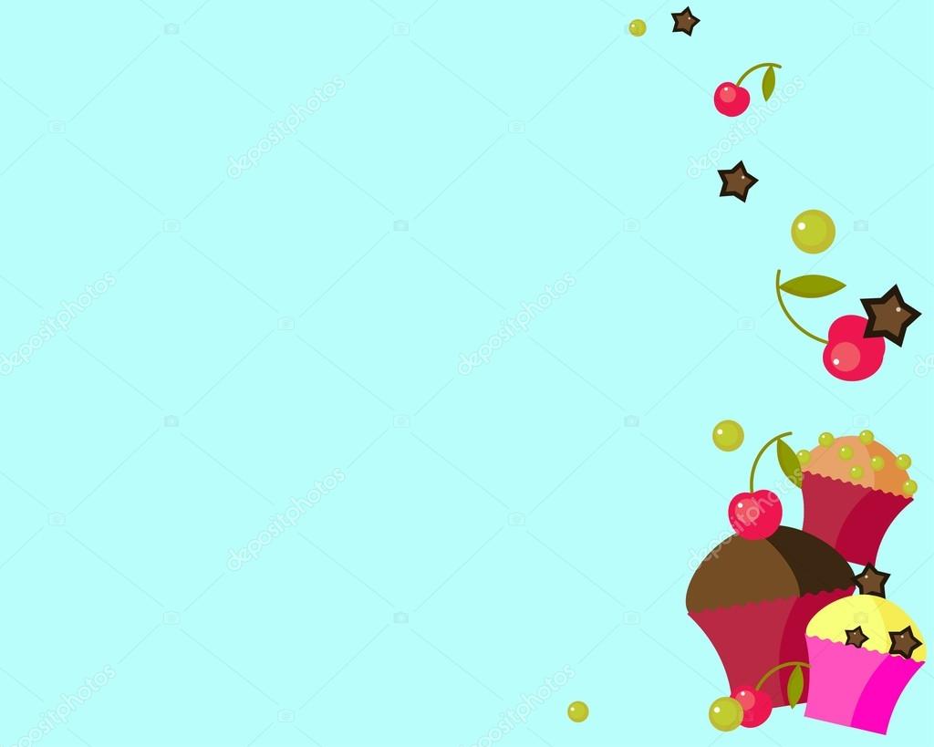 Background With Cupcakes Vector Image Stock Vector Sunnygirl94